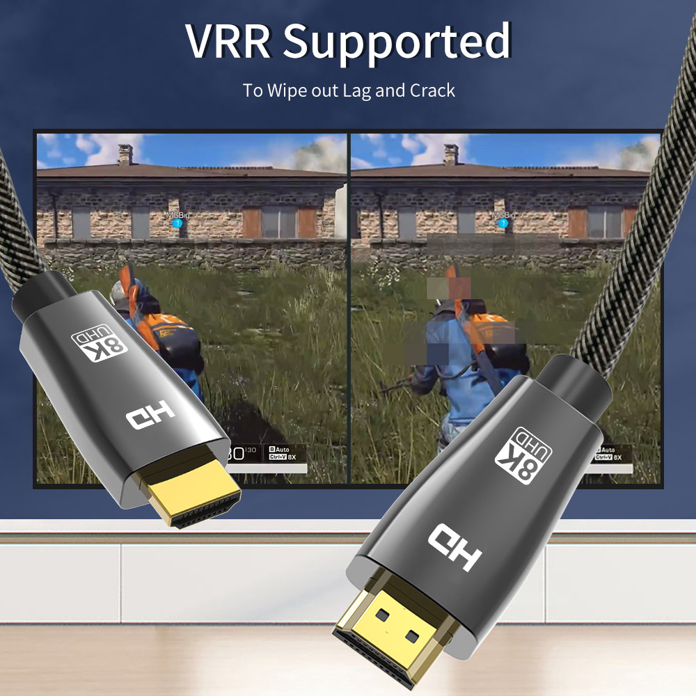VENTION AANBJ Câble HDMI 2.1 8K 5m Câble HDMI 8K@60Hz 48gbps 4K@120Hz eARC  Dolby Vision, HDCP 2.2/2.3, HDR10 Compatible avec PS5 PS4 Pro Xbox