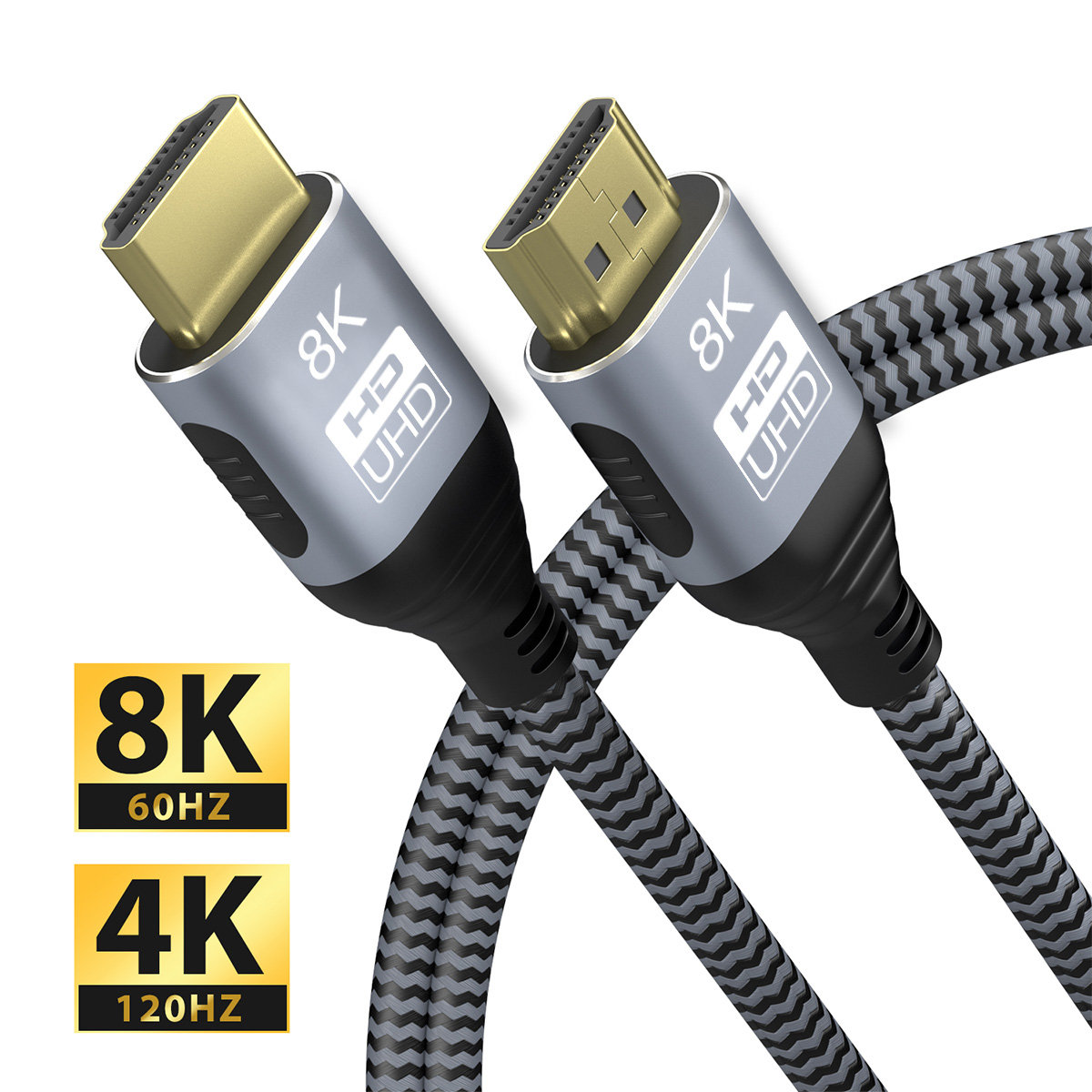 8k Hdmi Cable 48gbps 2.1,8K&60Hz 4K@120Hz 7680x4320 UHD Compatible with LG  TV Samsung QLED TV Apple TV Gaming Consoles Blu-Ray Players Projectors Any  Other Hdmi-Enable Device 8k Cable hdmi,30m 100ft 