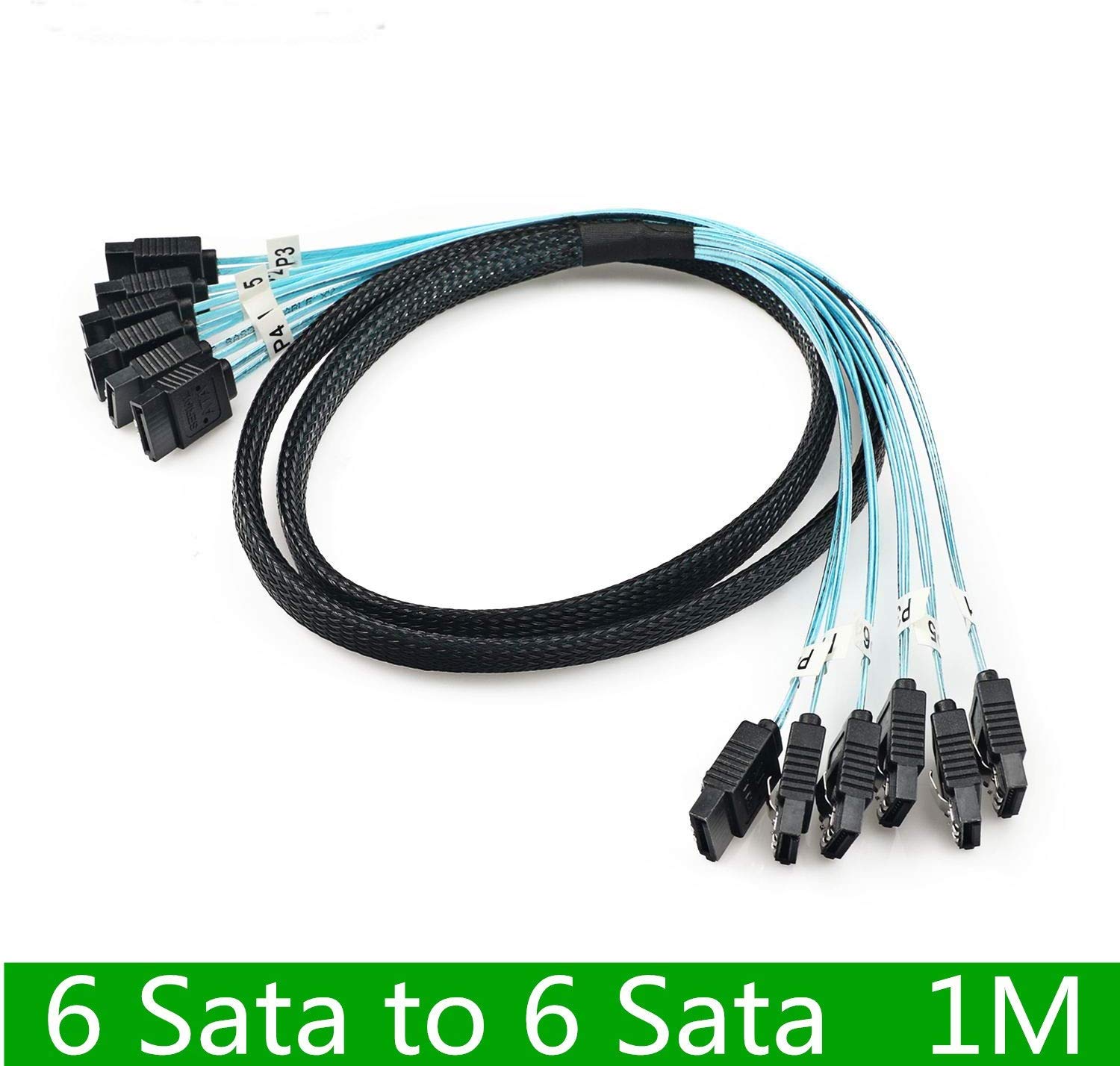 TINYSOME Sata 3.0 Data Cable Hard Disk Drive SSD Sata Cable SAS Wire 6Gbps 4  to 4/6 to 6 