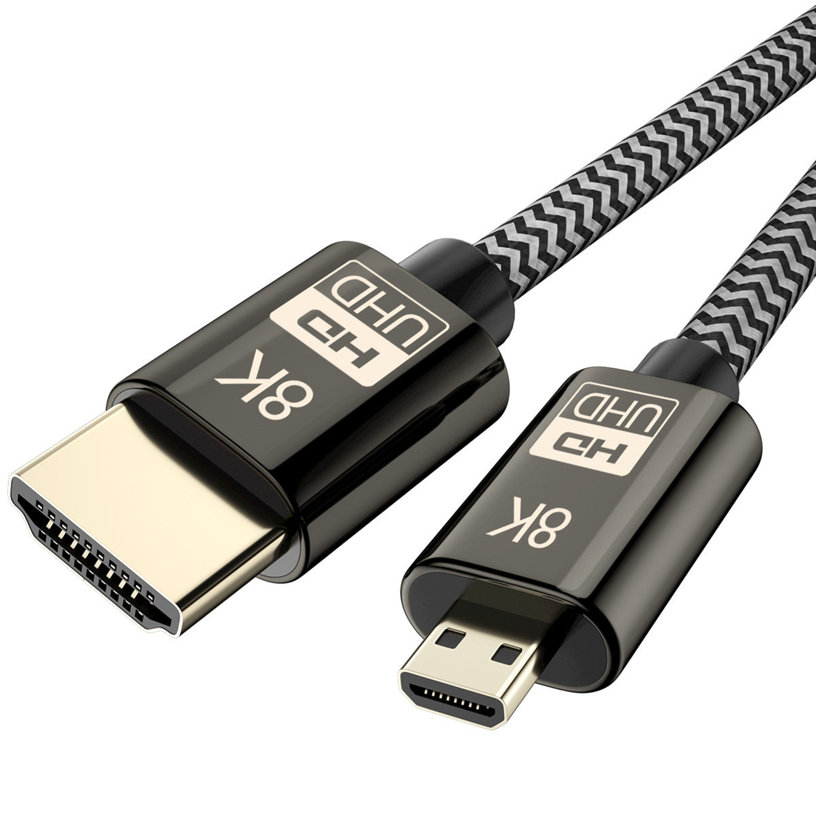 Cable Matters Câble HDMI coudé Ultra HD 8K 48Gbps (câble HDMI à 90 degrés)  en Marron - 2 m