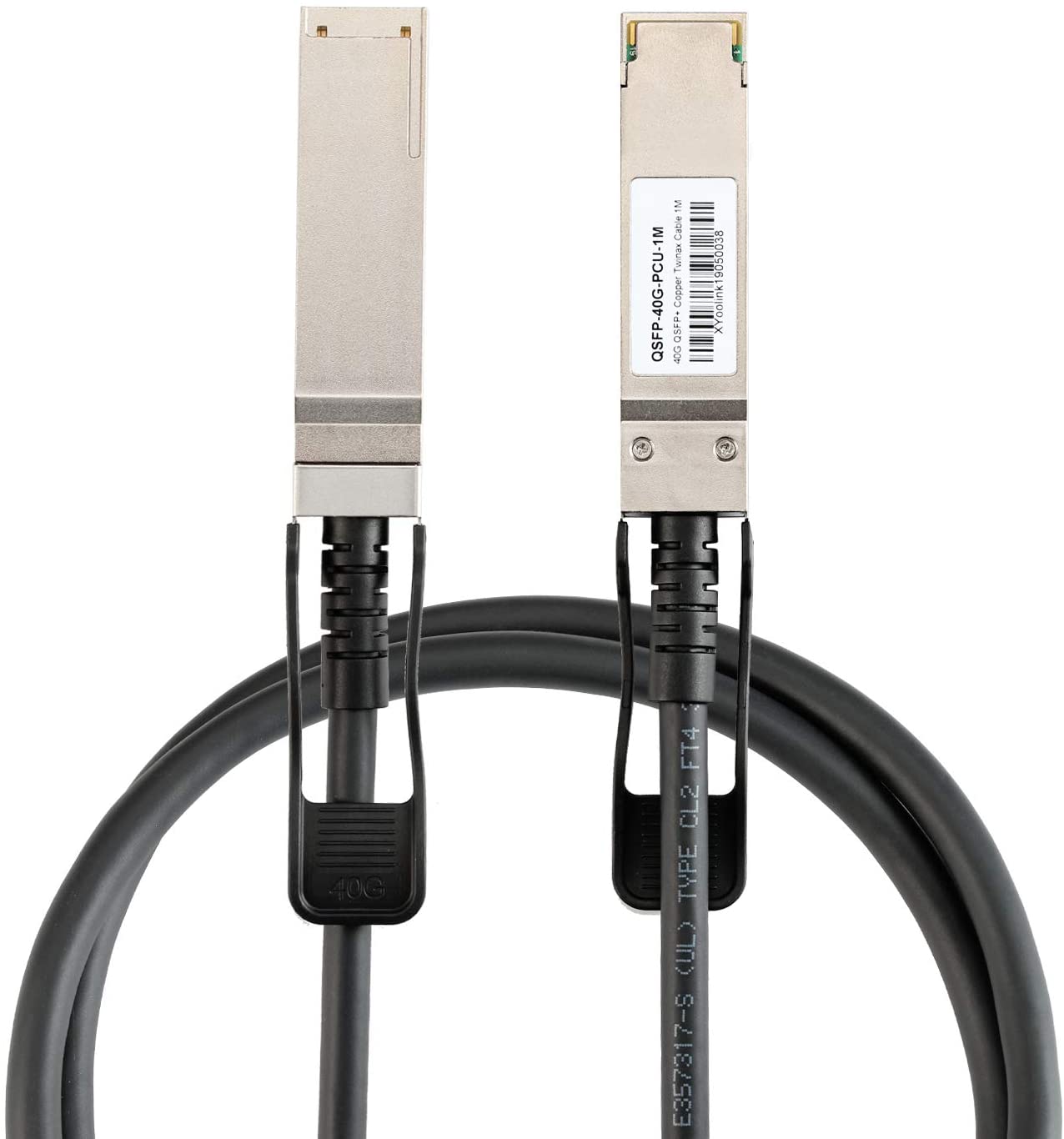 CABLEDECONN QSFP DAC 40GBASE-CR4 Passive Direct Attach Copper Twinax QSFP Cable 1m,3.3ft for Cisco Devices    G0406