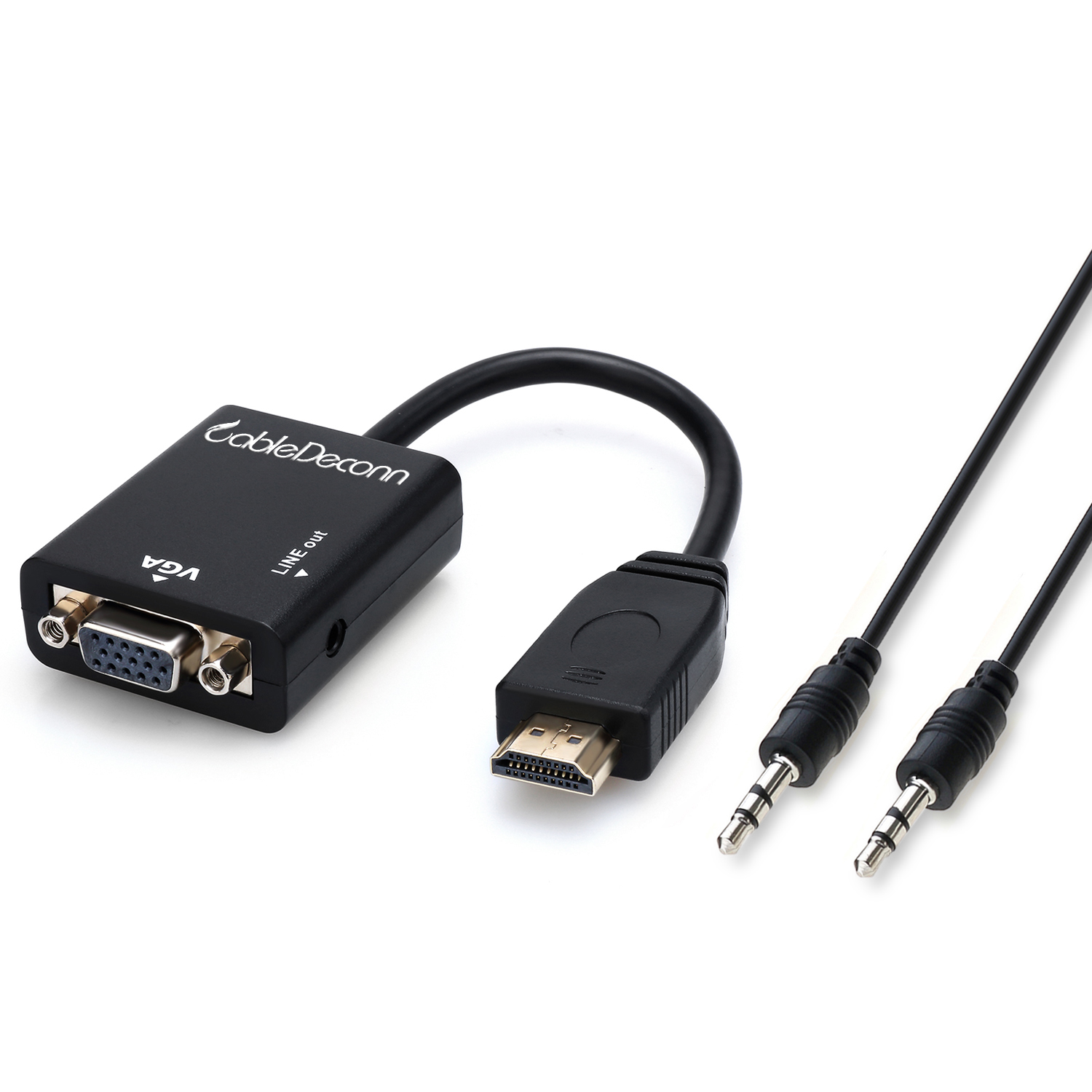 Knuppel Gedeeltelijk Hysterisch CABLEDECONN 3 In1 HDMI Male to VGA Adapter Convertor Cable + Micro HDMI to  HDMI + Mini HDMI to HDMI with Audio Output F0101-HDMI Adapter-CableDeconn