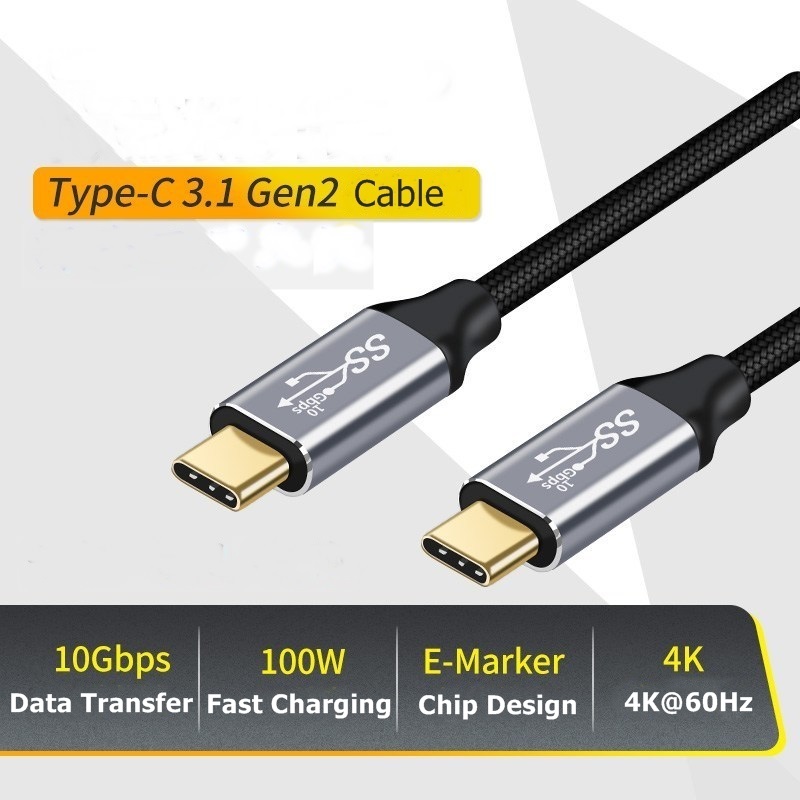 USB C-C Video Cable 6.6ft, 4K USB Type-C Monitor Cable Support 100W Fast  Charge and 10Gbps Data Syncing, Black