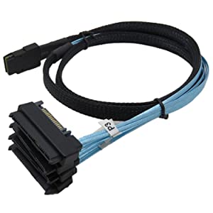 Mini SAS 36 pin SFF-8087 to 4 x SFF-8082 cable